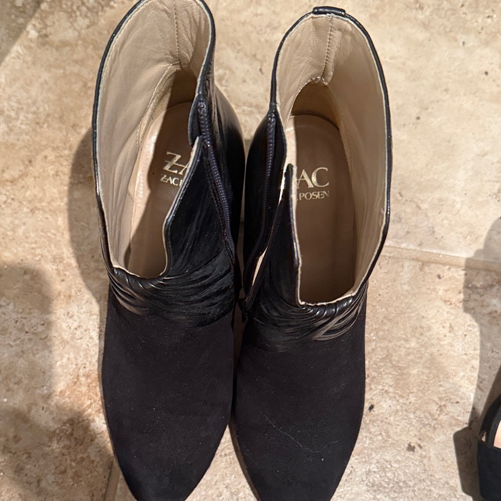 Zac Posen Black Ankle Booties